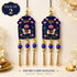 Blue Pichwai Cow Shubh Labh Tassels Hanging Pair for Home Decoration | Craft Shop India