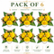 Yellow Handmade Artificial 3 Flowers & Pollen Bunch Pack of 6 & 12 | Trousseau Packing | Craft Shop India