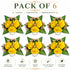 Yellow Handmade Artificial 3 Flowers & Pollen Bunch Pack of 6 & 12 | Trousseau Packing | Craft Shop India