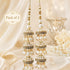 Ivory Pearl Triple Jhumki Handmade Latkan Tassel Set of 2 for Saree, Blouse & Lehenga | Craft Shop India