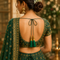 Bottle Green Silk Thread Tassel Latkan with Golden Bead Cluster for Suit, Kurti, Gown, Saree, Blouse, Dupatta, Lehenga, Jewelry & DIY Art & Craft | Pack of 10 | Craft Shop India