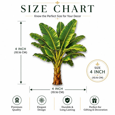 Banana Tree Printed MDF Cutout Pack of 10 | DIY Decoration, Toran & Bandhanwar | Craft Shop India
