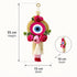 Pink Handmade Floral Evil Eye Door Hanging Pair with Pearl Beads & Tassels | Home & Mandir Decor | Craft Shop India