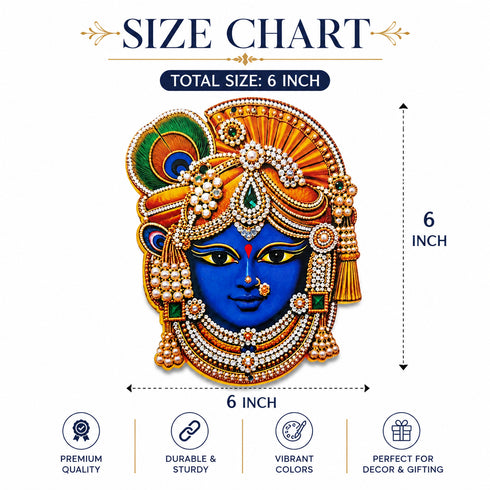 Krishna Ji Printed MDF Cutout Pack of 10 for DIY Decoration, Toran & Bandhanwar | Craft Shop India