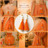 Orange Silk Hanging Tassels with Silver Cutdana Beads for Saree Pallu, Blouse, Lehenga, Dupatta, DIY Art & Craft Decoration | Pack of 10 | Craft Shop India