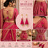 Rani Silk Hanging Tassels with Silver Cutdana Beads for Saree Pallu, Blouse, Lehenga, Dupatta, DIY Craft & Decoration | Pack of 10 | Craft Shop India