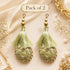 Pista Green Mirror Work Round Latkan Tassel Set of 2 for Saree Pallu, Blouse, Dupatta & Lehenga | Craft Shop India