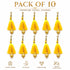 Yellow Silk Hanging Tassels with Golden Cutdana Beads for Saree Pallu, Blouse, Lehenga, Dupatta, DIY Art & Craft Decoration | Pack of 10 | Craft Shop India