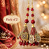 Maroon Ethnic Nalki Cone Latkan Tassel Pack of 2 for Saree, Blouse & Lehenga | Craft Shop India