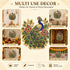 Beaded Peacock Printed MDF Cutout Pack of 4 | 6 Inch | DIY Decoration, Toran & Bandhanwar | Craft Shop India