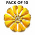 Sunshine Yellow Fancy Silk Tassels with Zari Bead Thread Latkan Pack of 10 | Craft Shop India