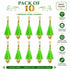 Parrot Green Silk Hanging Tassels with Golden Cutdana Beads for Saree Pallu, Blouse, Lehenga, Dupatta, DIY Art & Craft Decoration | Pack of 10 | Craft Shop India