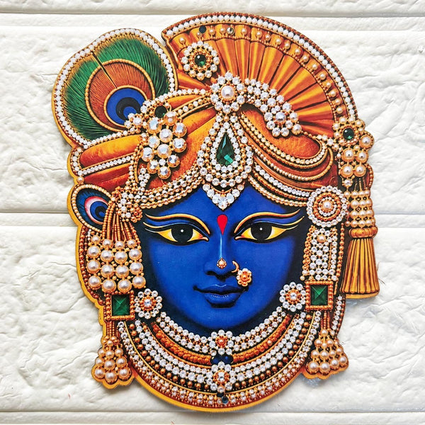 Krishna Ji Printed MDF Cutout Pack of 10 for DIY Decoration, Toran & Bandhanwar | Craft Shop India