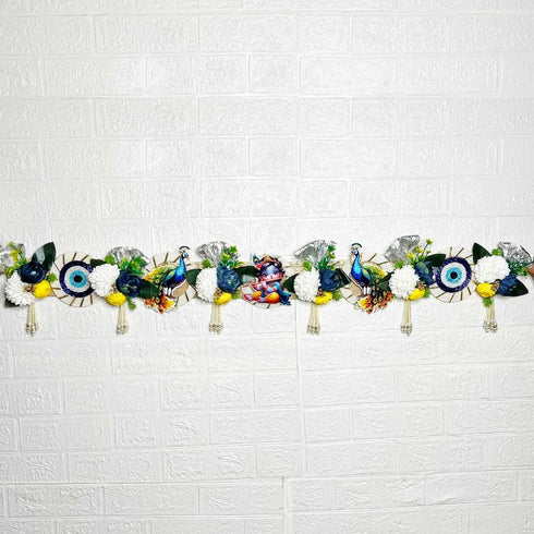 Peacock & Kanha Ji Toran Bandhanwar for Door Entrance | 40 Inch | Craft Shop India