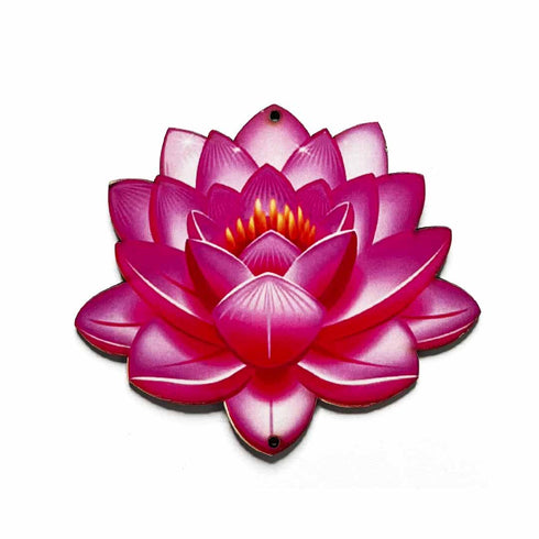 3d Look Pink Color Lotus Small Size Set Of 6