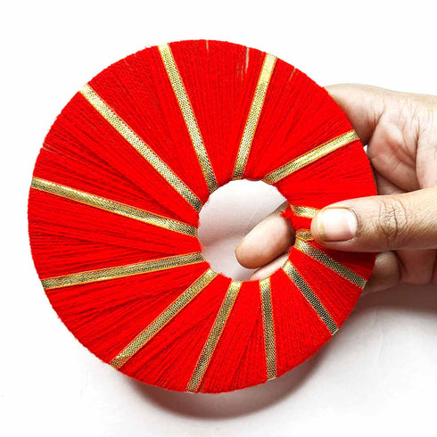 5 Inches Red Plate For Bandhanwar Pack Of 6
