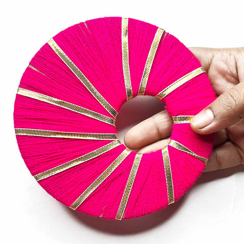 5 Inches Rani Pink Plate For Bandhanwar Pack Of 6