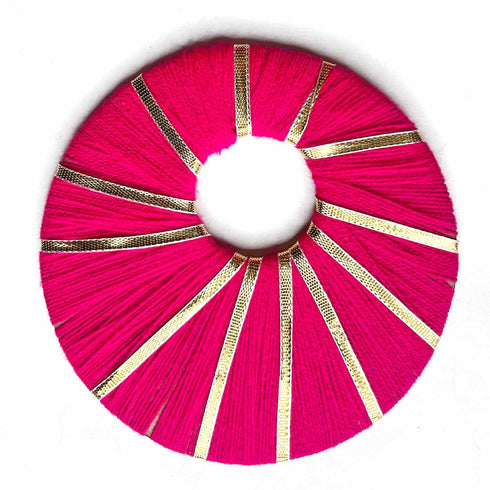 5 Inches Rani Pink Plate For Bandhanwar Pack Of 6