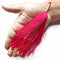 Big Size Rani Pink Color Golden Beads Hanging/Tassels Pack Of 6