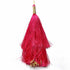 Big Size Rani Pink Color Golden Beads Hanging/Tassels Pack Of 6