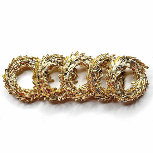 2 Inches Golden Small Size Gota Ring Set Of 6