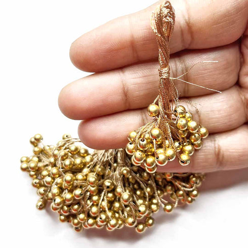 Golden Beads Hanging/Tassels Pack Of 10