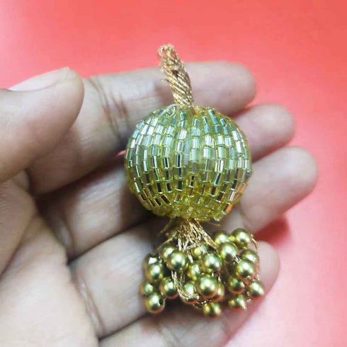 Golden Beads Hanging/Tassels Pack Of 10