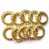 2 Inches Golden Color Gota & Beads Ring Pack Of 10