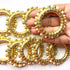2 Inches Golden Color Gota & Beads Ring Pack Of 10