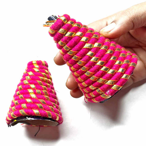 Rani Pink Color Dori Cone Pack Of 6 | Dori | Pink Color Dori | Dori Cone | Craft Shop India | Hobby Craft | Art Craft | Project Making | Wedding decoration | Art Craft Online | Online Craft | Craft SHop India