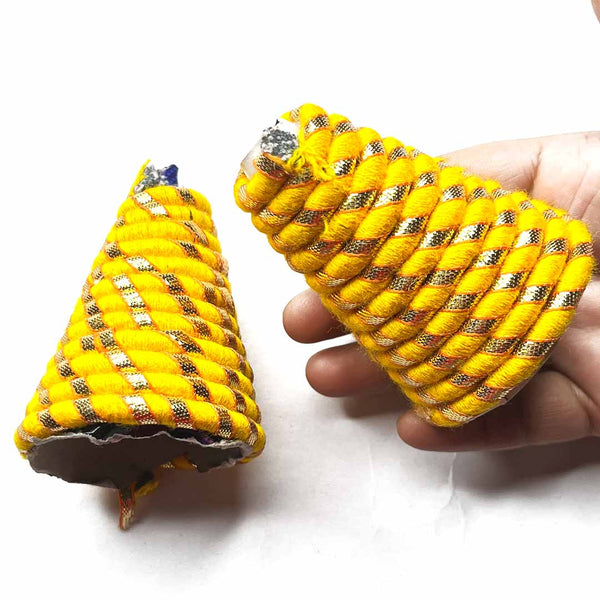 Yellow Color Dori Cone Pack Of 6 | yellow Dori | Dori Cone | Pack of 6 | Art Craft | Decoration Making | Craft Shop India | Hobby Craft | Art Craft | Project Making | Wedding decoration | Art Craft Online | Online Craft | Craft SHop India