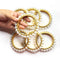 3 Inches Big Size Pearl Beads Golden Color Ring Set Of 6