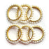 3 Inches Big Size Pearl Beads Golden Color Ring Set Of 6