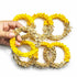 3 Inches Half Yellow & Half Golden Gota Ring Set Of 6