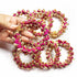3 Inches Rani Pink & Golden Gota Ring Set Of 6