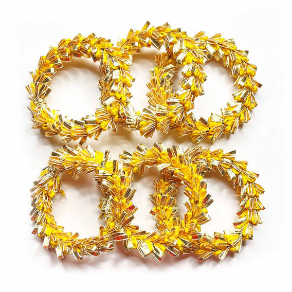 Yellow & Golden Gota Ring | Wedding Decoration | Traditional Art | Dress Making | DIY | Jawellry Making Material | carft shop india | india craft shop india | craft shop