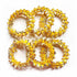 3 Inches Yellow & Golden Gota Ring Set Of 6