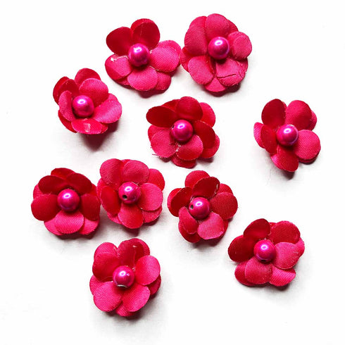 Rani Pink Color Small Size Flower Set Of 20