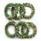 3 Inches Bottle Green & Golden Gota Ring Set Of 6