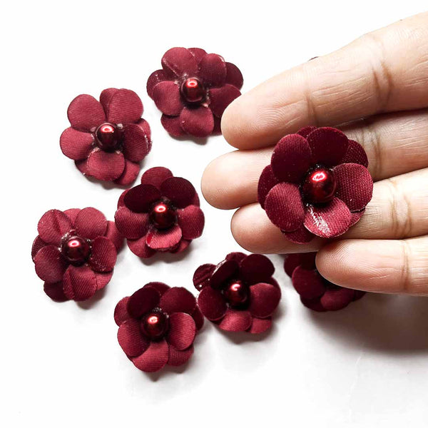 Maroon Color Small Size Flower Set Of 20 | Maroon Color Flower | Craft Shop India | Art Craft | Collection | craft shop india | india craft shop