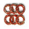 3 Inches Red & Golden Gota Ring Set Of 6