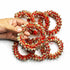 3 Inches Red & Golden Gota Ring Set Of 6