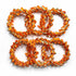 3 Inches Orange & Golden Gota Ring Set Of 6