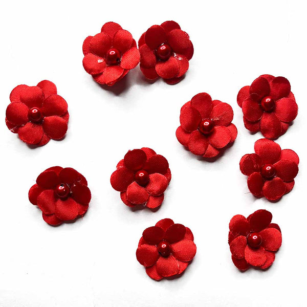 Red Color Small Size Flower Set Of 20 | Flowers | Craft Shop India | Art Craft | Small Size Flower | Collection | Decoration