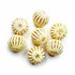 White Seed Bead & Golden Nakshi Beads Pack Of 10