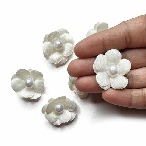 Cream Color Small Size Flower Set Of 20