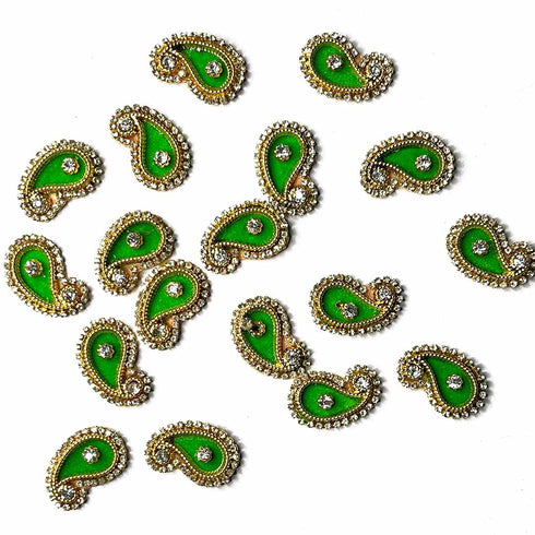 Green Color Pazily Booti Pack Of 10