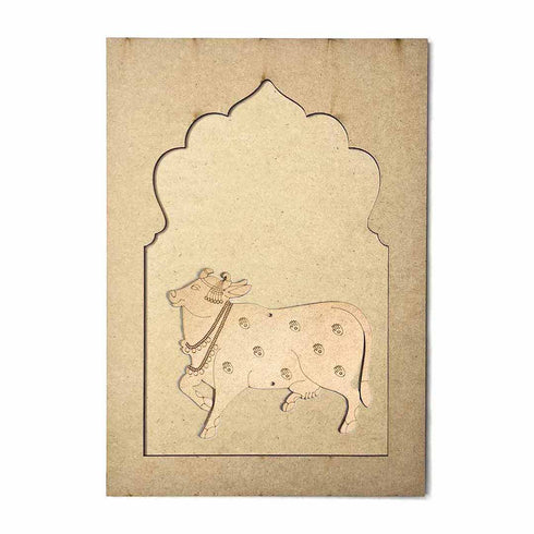 Jharokha With Cow Mdf Cutout 13 inches