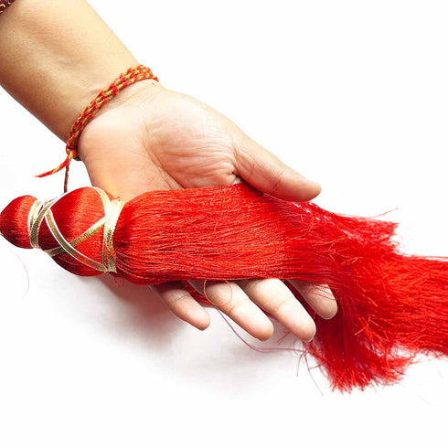10 Inch Red Color Matka Tassel Set Of 4