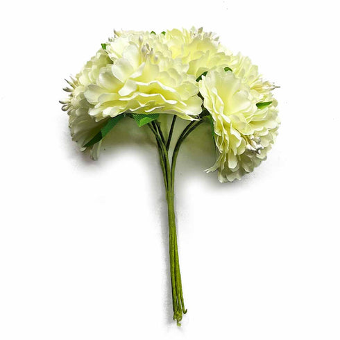 Light Yellow Color Fabric Flowers | Light Yellow Color Fabric Flowers Bunch 2 Of 12 PCS | Craft Shop India | Art Craft | Fabric Flower | Collection | craft shop india | india craft shop